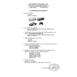 ЕС Декларация за съответствие  на полицейска кола с радиоуправление WH327 превод